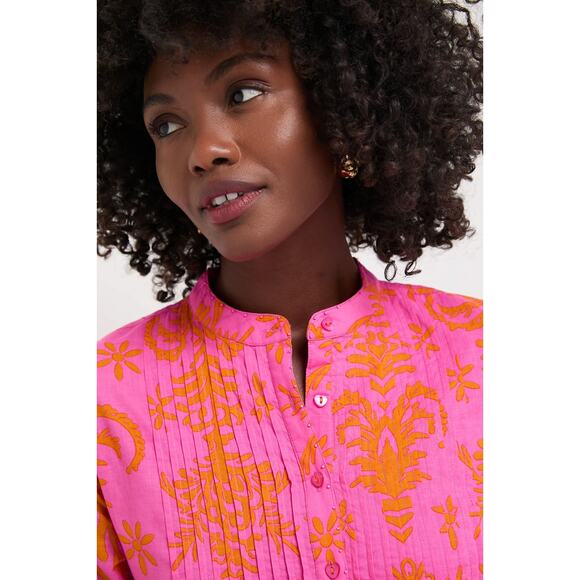 NIMO WITH LOVE Ikat Blue Sapphire Long Kaftan Size L NWT Retail $318 Tuckernuck - Picture 5 of 7